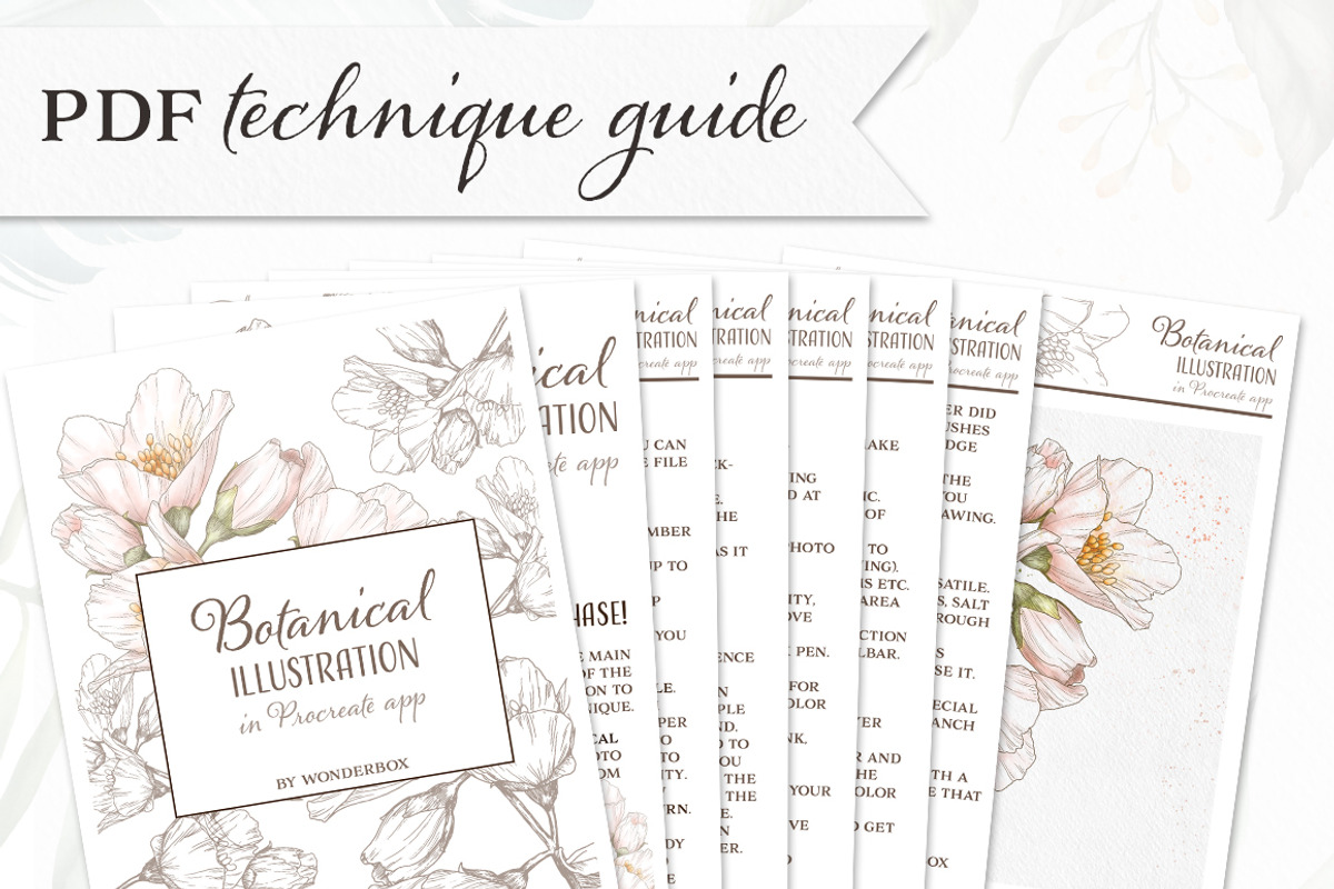 Procreate Watercolor Botanical Kit, a Brush Add-On by Wonderbox Creative (Photo 3 of 8)