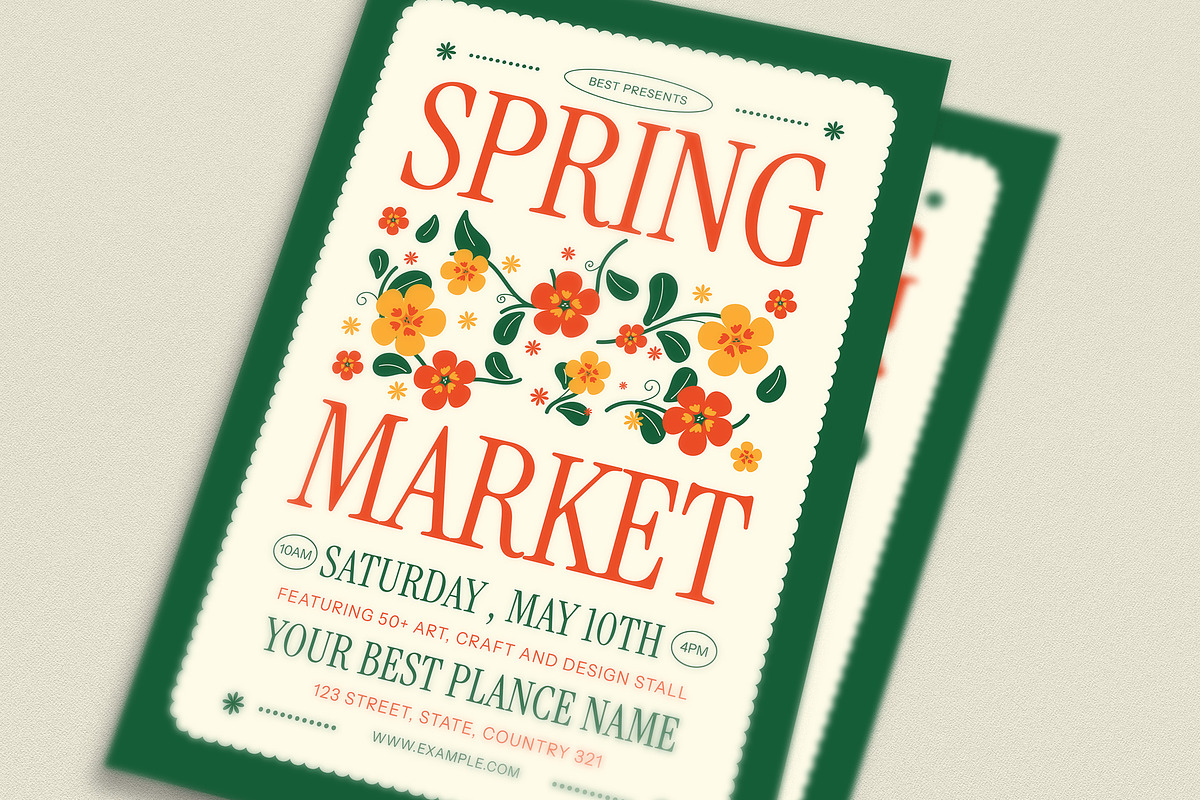 Spring Market Event Flyer, a Flyer Template by Guuver (Photo 2 of 3)