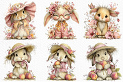 Whimsical Summer Bunny Clipart, an Illustration by Craft Nest (Thumbnail 4 of 12)