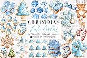Christmas Cute Cookies Clipart, an Illustration by SinaCreation (Thumbnail 1 of 5)