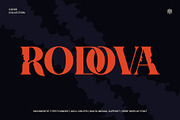 Rodova - Modern Serif Display Font, a Serif Font by MooneseyeType (Thumbnail 1 of 10)