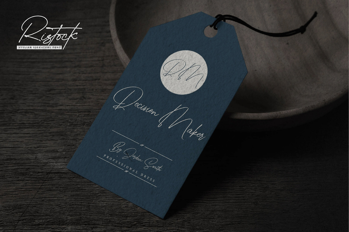 Ristock – Stylish Signature Font, a Handwritten Font by Almarkhatype (Photo 5 of 10)