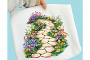 Watercolor Summer Pathway Clipart, an Illustration by designcity5 (Thumbnail 4 of 5)