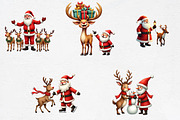 Santa Claus and Reindeer Png, an Illustration by CrexoraLab (Thumbnail 2 of 5)