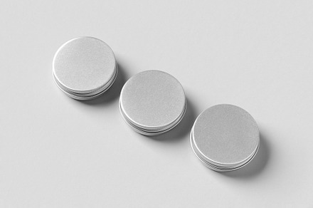 Metal cosmetic jar mockup JPEG