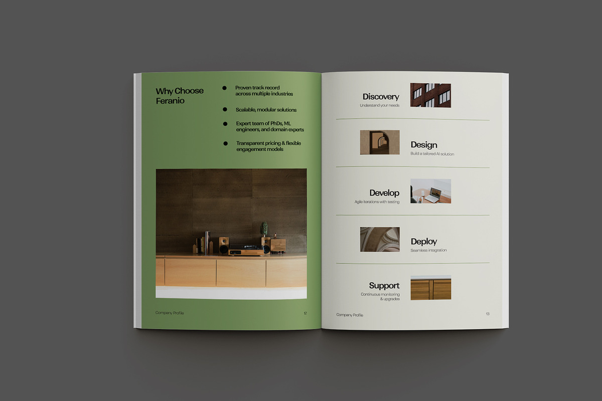 Green Minimal Company Profile preview 8