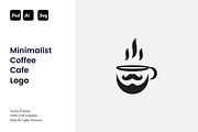 Minimalist Coffee Cafe Logo, a Branding & Logo Template by Luxury Logos (Thumbnail 1 of 4)