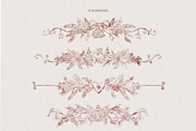 Burgundy Vintage Christmas Line Art, a Decorative Illustration by AlenaVlasko stock Market (Thumbnail 5 of 7)