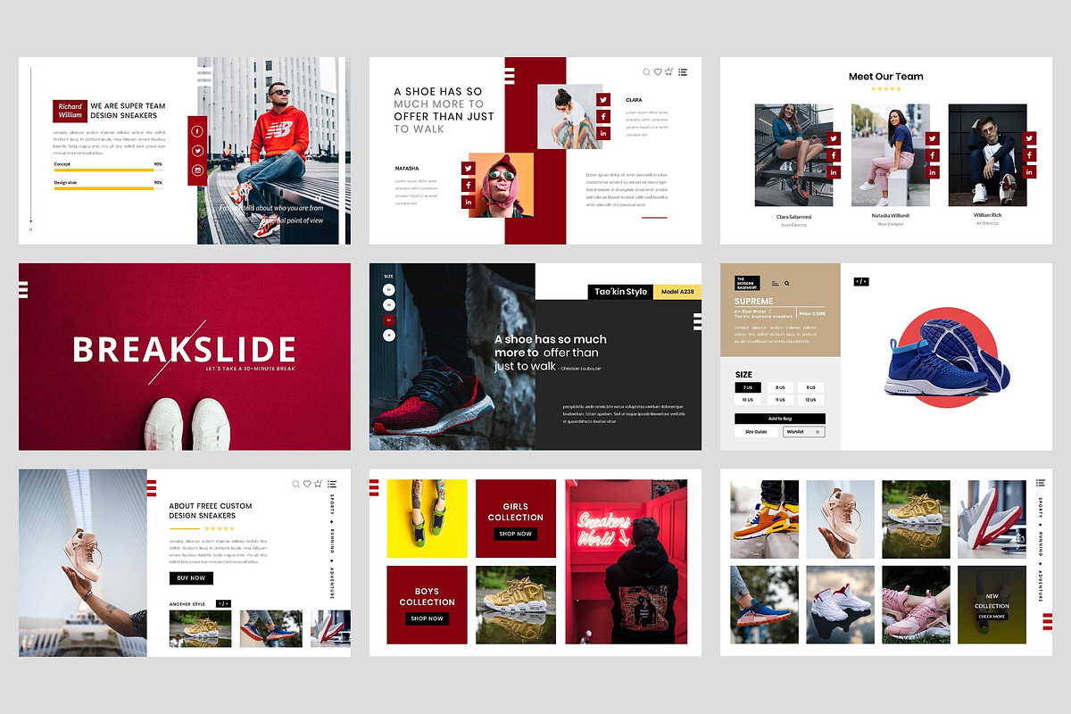 Shoe - Sneakers PowerPoint Template, a Presentation Template by Art StoreID