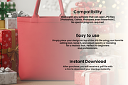 Christmas Tote Bag - Bundle 100 JPG, a Household Mockup by KennedyStudio (Thumbnail 16 of 16)