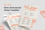 Retro Diner Menu Template I Canva, a Flyer Template by The Social Stuff (Thumbnail 1 of 10)