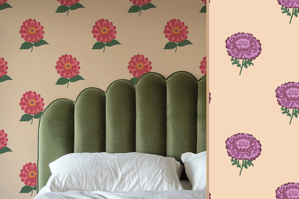 Garden Flowers patterns & clipart, a Pattern Graphic by Carpet Tapete Pretzel (Photo 14 of 15)
