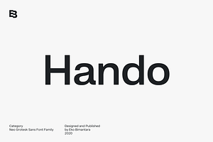 Hando; 20 Fonts Of Sans Serif