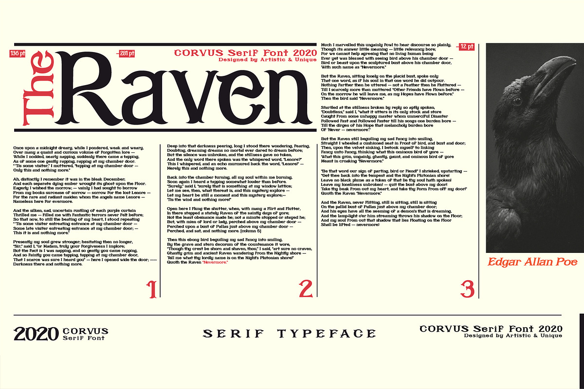 CORVUS Serif font, a Serif Font by Artistic & Unique (Photo 9 of 15)