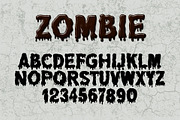 Dripping Zombie Halloween Font, a Font by vladocar (Thumbnail 7 of 8)