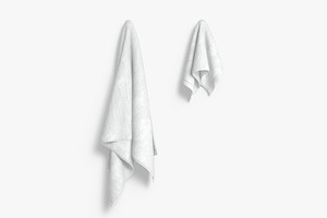 White Towel Hanging On Hook 3D Model