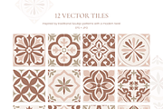 Azulejos in Mocha tones. Watercolor, a Decorative Illustration by Liliia Polos Illustration (Thumbnail 6 of 10)