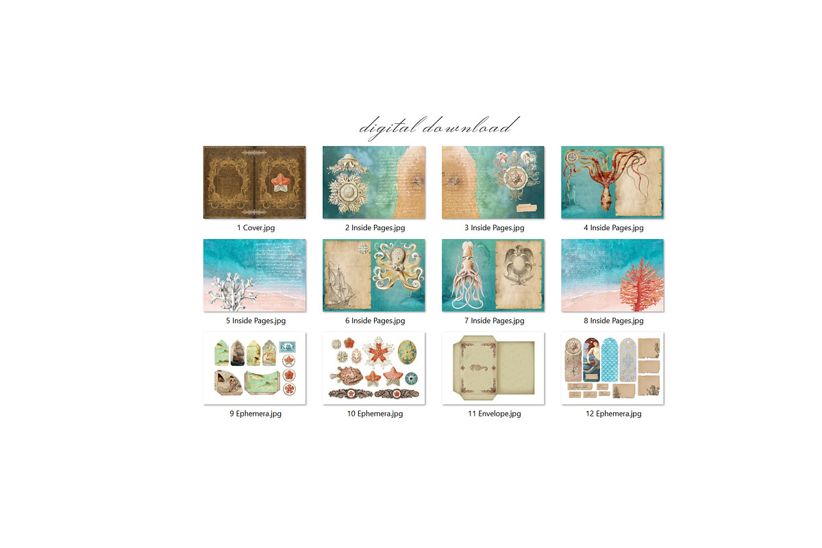 Ocean Scrapbooking Kit, an Illustration by Secret Helper (Photo 9 of 9)