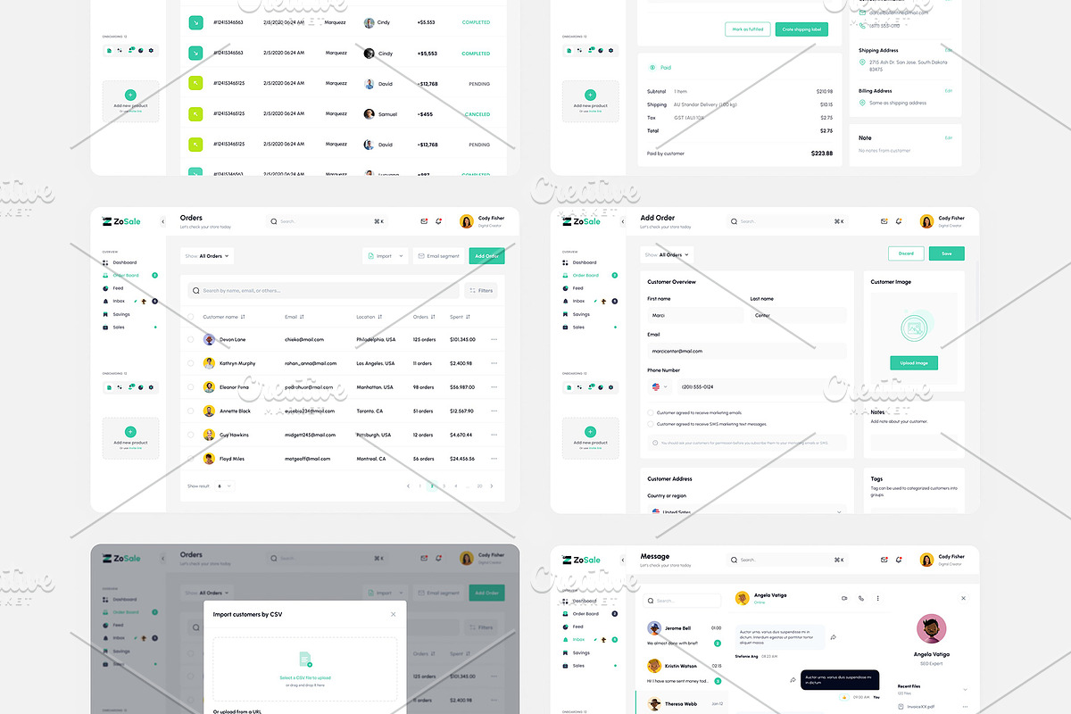 ZoSale-Sales Analytics Dashboard, an UI Kit Template by DesignsLab (Photo 7 of 10)