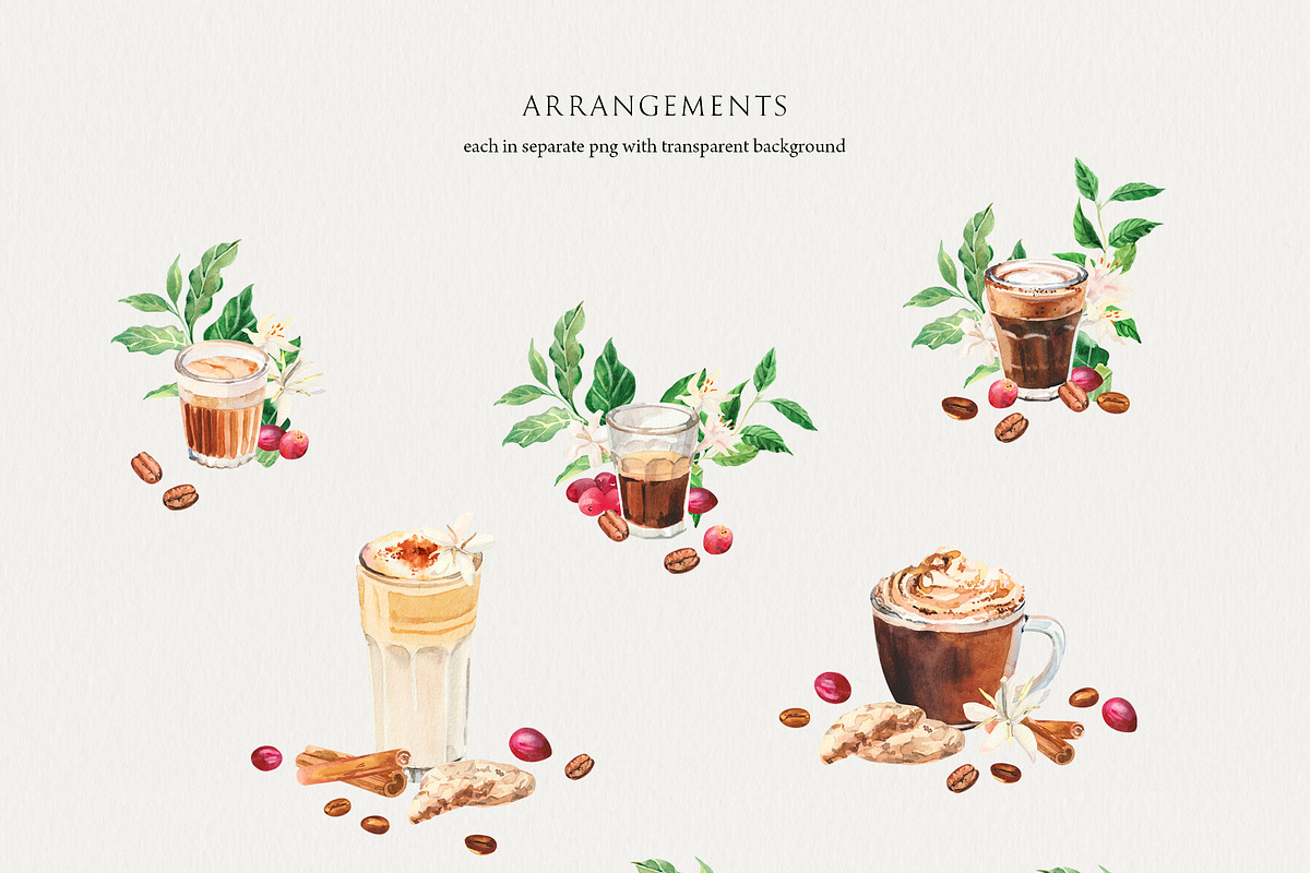 Coffee Corner watercolor, a Food Illustration by Volha Studio (Photo 7 of 11)