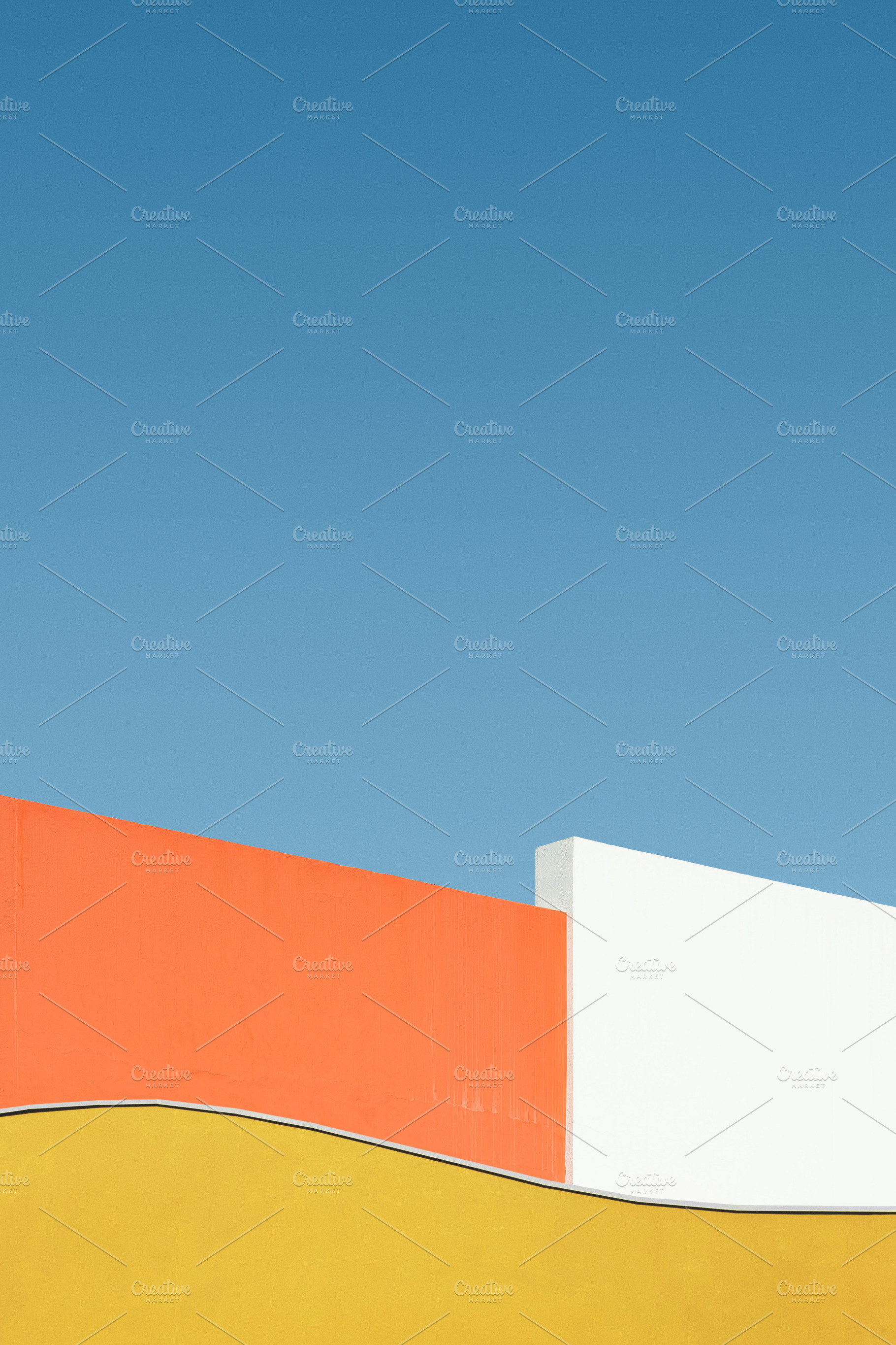 Colorful shape of building wall, an Architecture Photo by BOOCYS