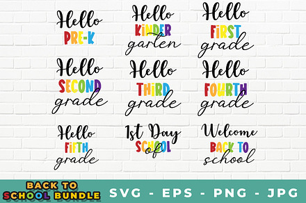 Back to School Bundle of 9 Designs