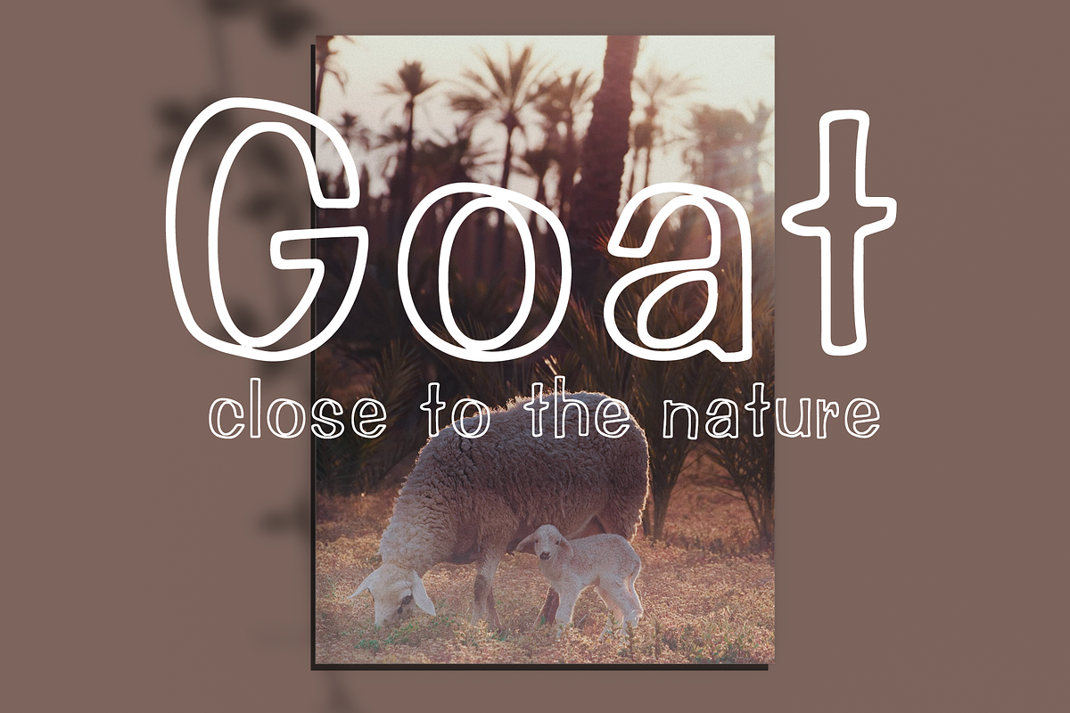 Goat Font | voleshads, a Script Font by Voleshads (Photo 1 of 7)