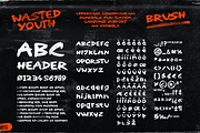 Wasted Youth: 90s Grunge Brush Font, a Handwritten Font by Wingsart Studio (Thumbnail 4 of 20)
