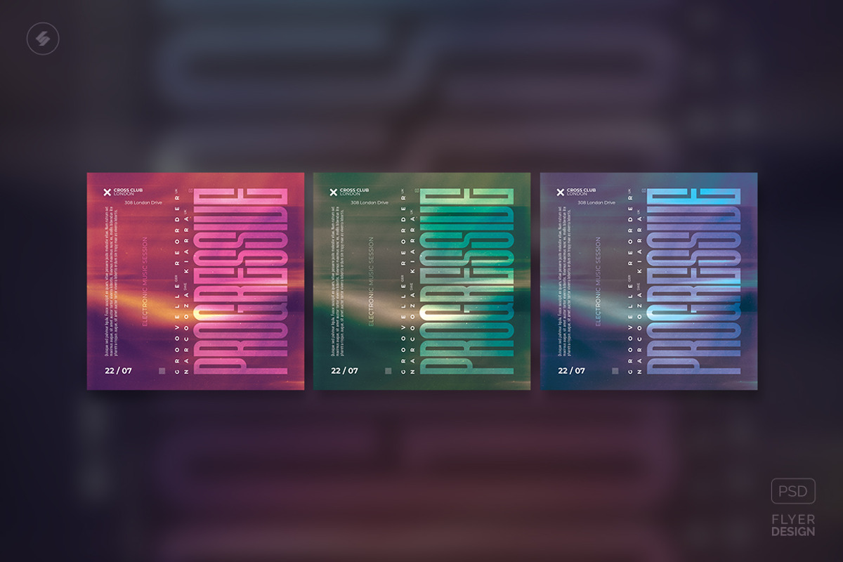 Progressive House Party Flyer Template