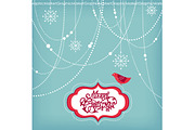 Christmas Clip Art, bird, garlands, a Decorative Illustration by GraphicMarket (Thumbnail 1 of 3)