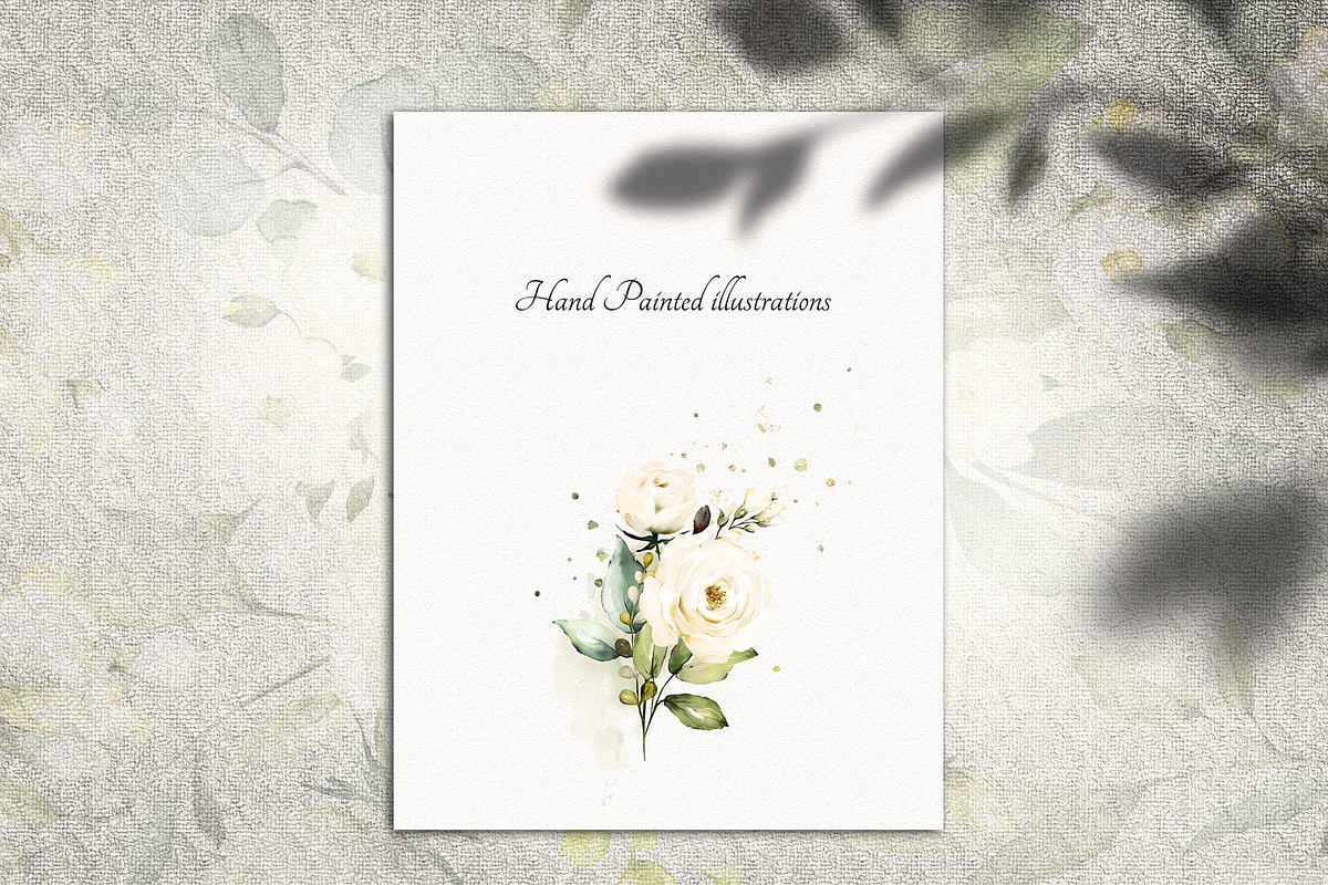 White roses. Watercolor floral set, a Decorative Illustration by Lisima (Photo 16 of 16)