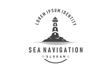 Lighthouse Logo Sea Tower Design, a Branding & Logo Template by Maylianaw28