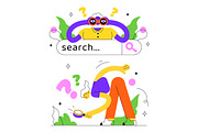 8 Searching Vector Illustration, a Technology Illustration by denayunebgt (Thumbnail 3 of 4)