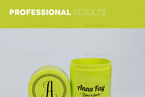 Logo On Cylindrical Box Mockups