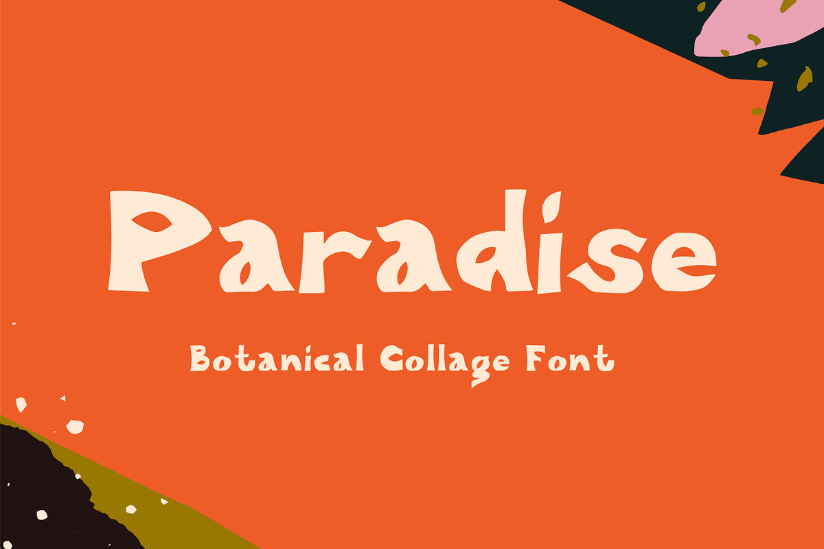 Paradise | Botanical Collage Font, a Handwritten Font by Liam MacSweeney's (Photo 1 of 7)