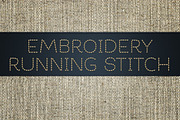 Embroidery Running Stitch, a Handwritten Font by JoZOO (Thumbnail 1 of 4)