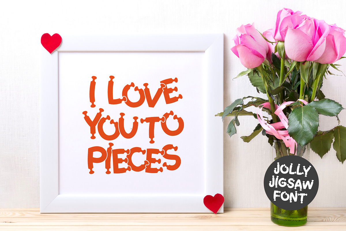 JOLLY JIGSAW | Jigsaw Puzzle Font, a Font by Little Type Factory (Photo 2 of 8)