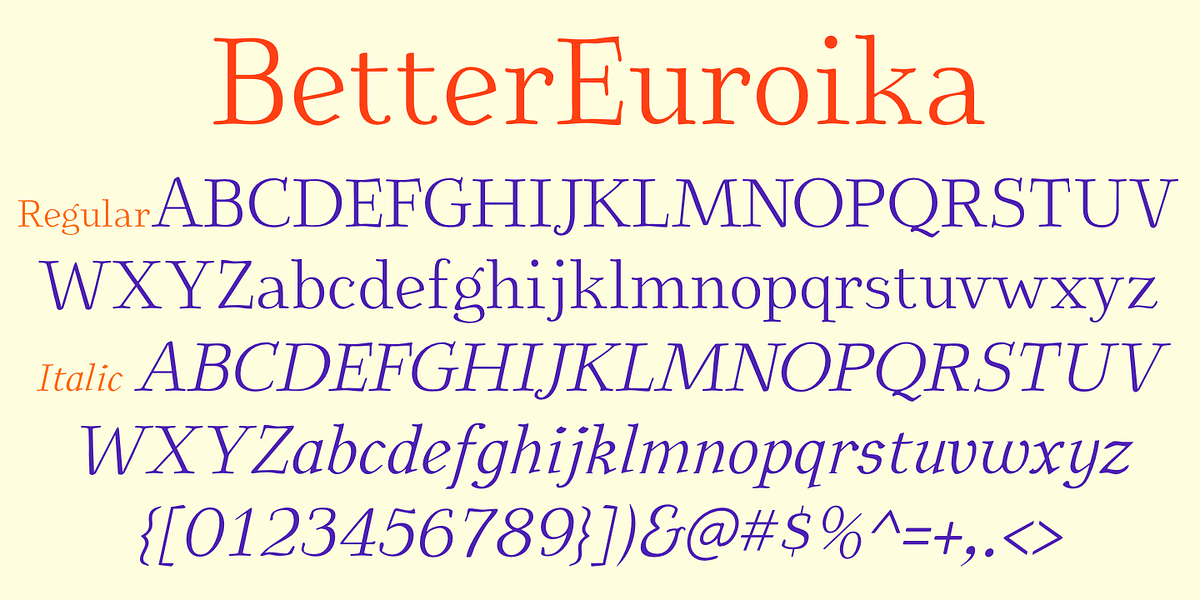 BetterEuroika, a Serif Font by Ingrimayne Type (Photo 6 of 11)