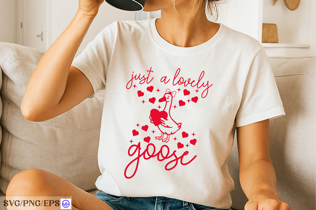 Cute Just a Lovely Goose SVG PNG, a Graphic by mh_arif (Photo 4 of 4)