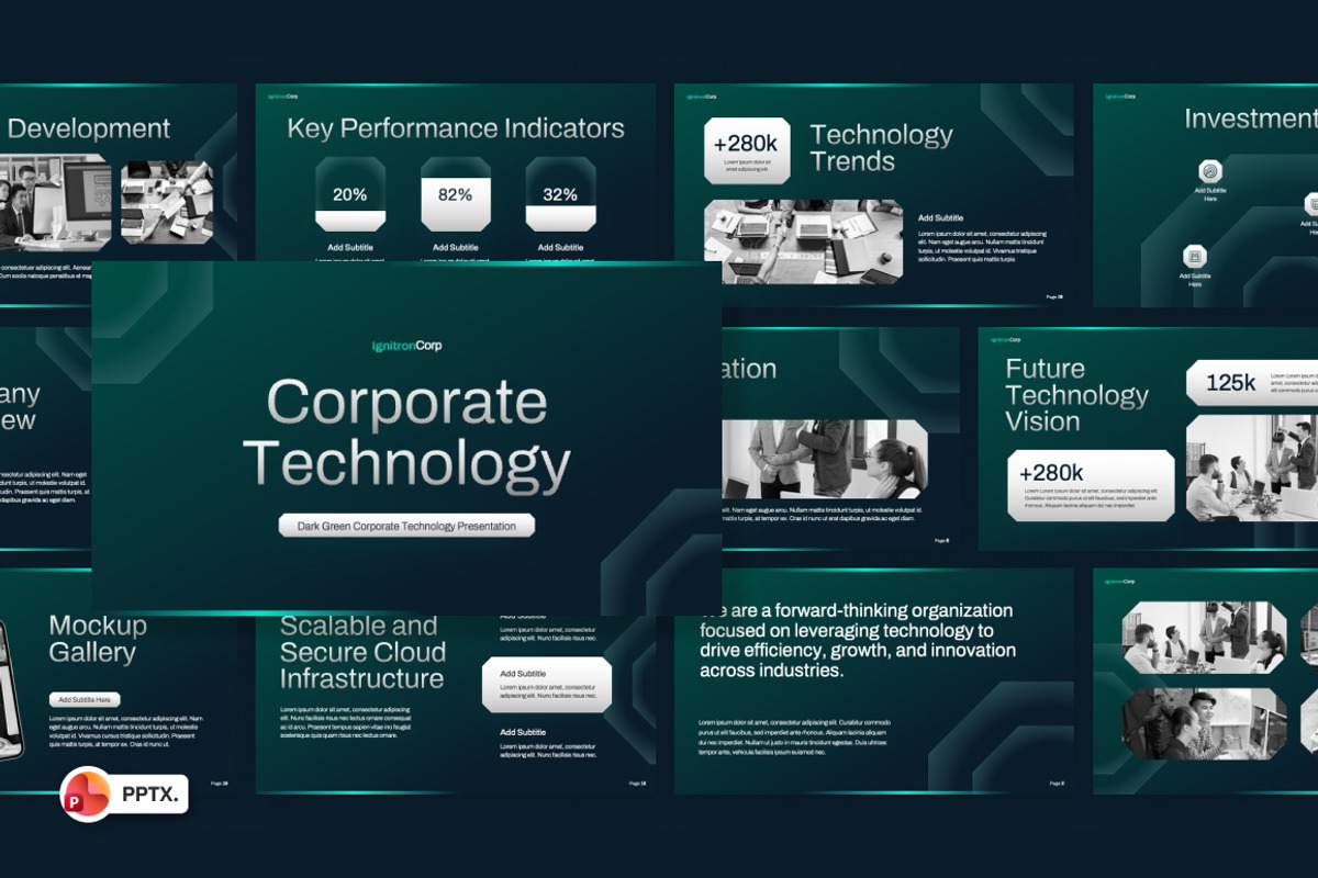 Corporate Technology PowerPoint, a Presentation Template by Loin Studio (Photo 1 of 4)