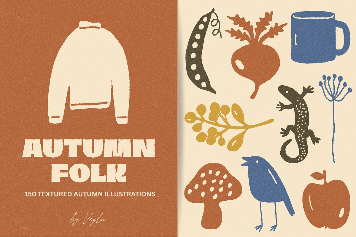 Autumnfolk: 150 Silhouette Pack, an Object Illustration by Veyla (Photo 1 of 17)