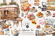 100 afternoon tea clip art, a Food Illustration by Poppy Lane Studio (Thumbnail 1 of 13)