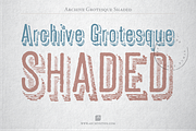 Archive Grotesque Shaded, a Font by Archive Type Fonts (Thumbnail 1 of 3)