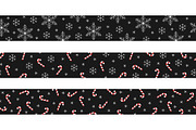 Seamless Christmas borders set, a Pattern Graphic by Barsuk's Shop (Thumbnail 3 of 5)