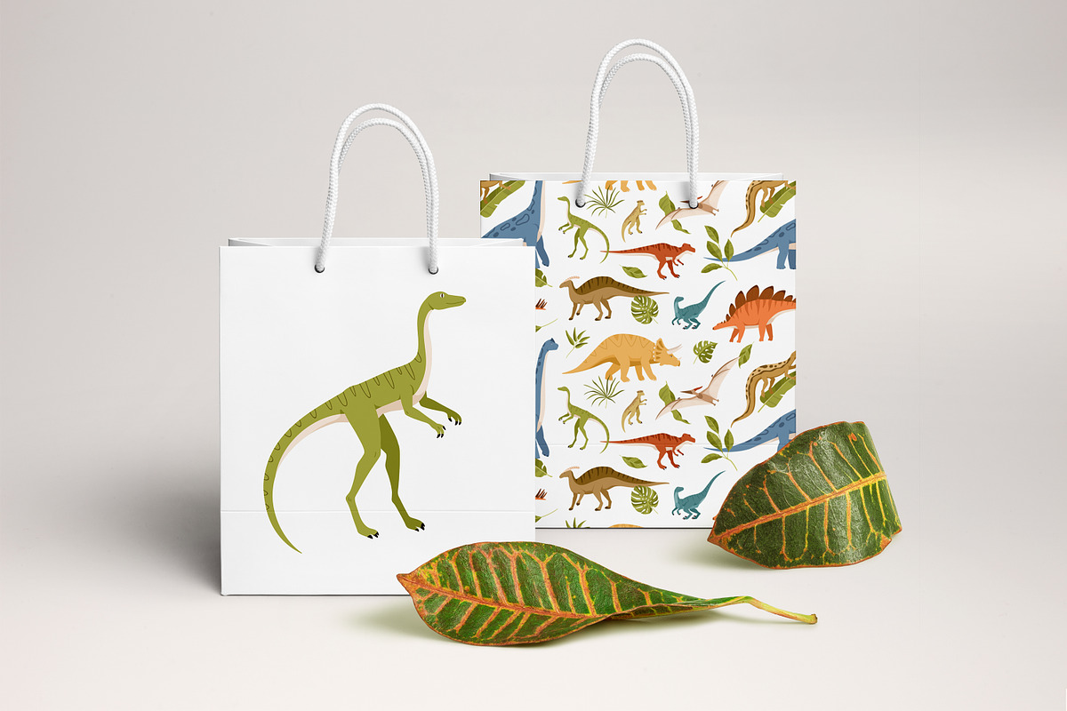 Cute dinosaurs seamless patterns, a Pattern Graphic by Good Studio (Photo 4 of 7)