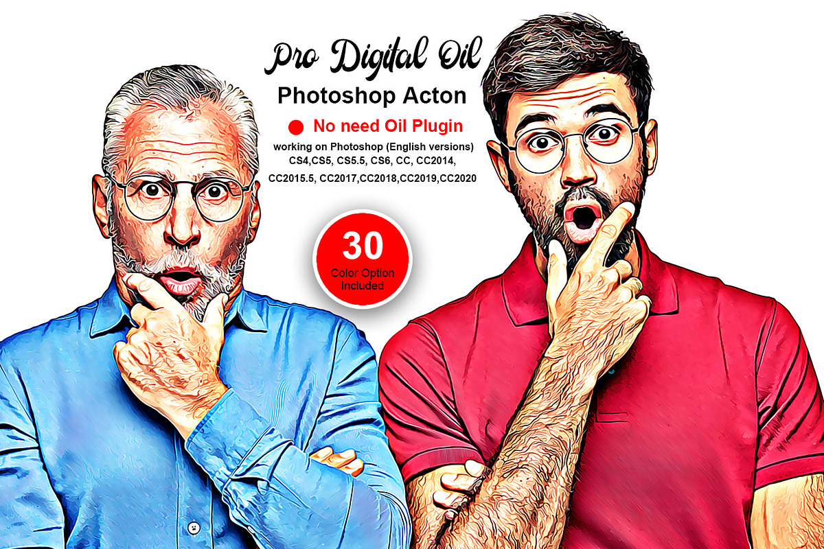 Pro Digital Oil Photoshop Action, an Action Add-On by Studio Retouch (Photo 1 of 13)