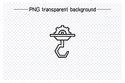 Pulley Crane Hook Icons Set, an Outline Icon by Designfour (Thumbnail 5 of 7)