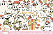 Spooky Cute Christmas Clipart, a Seasonal Illustration by CpSnowy (Thumbnail 1 of 3)