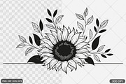 Sunflower Frame SVG PNG Bundle, an Illustration by Actual Pixel (Thumbnail 10 of 23)