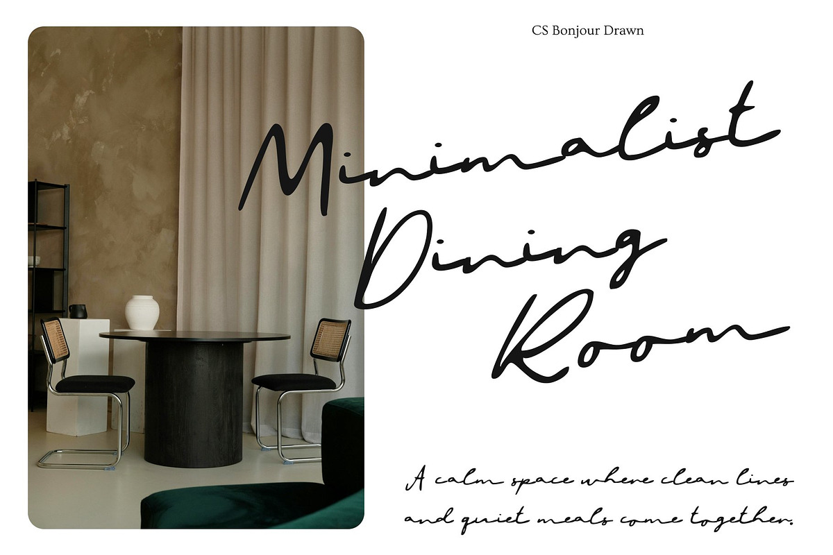 CS Bonjour Drawn, a Script Font by Craft Supply Co. (Photo 2 of 8)